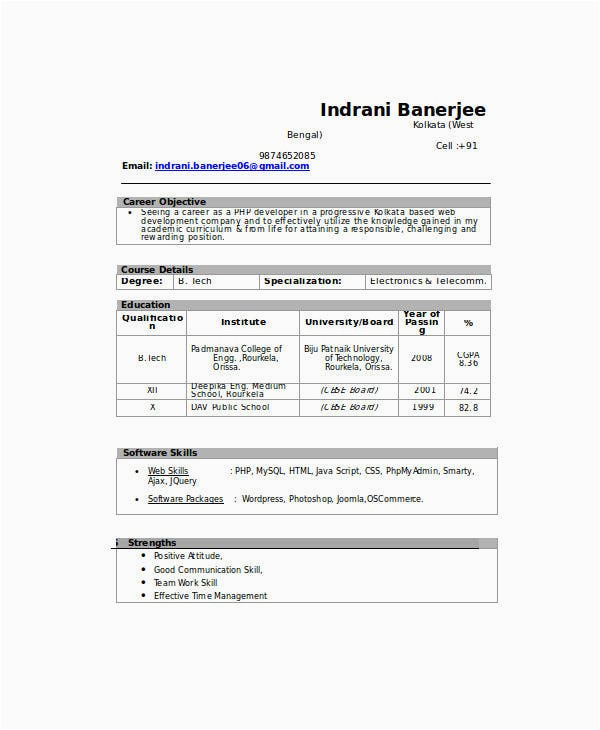 B Tech with Mba Resume Samples 21 Fresher Resume Templates Pdf Doc
