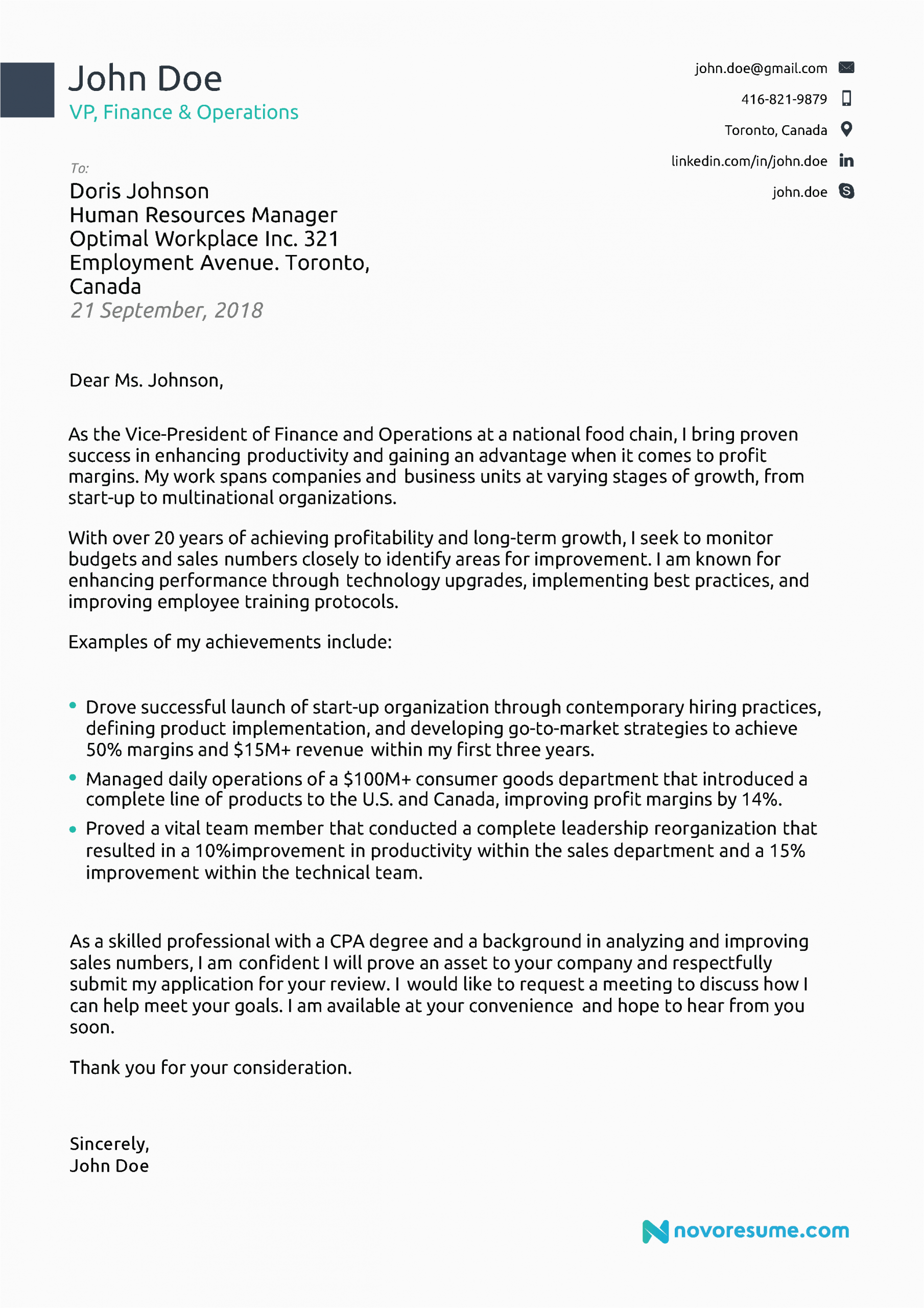 Best Resume and Cover Letter Samples Best Cover Letter 2019