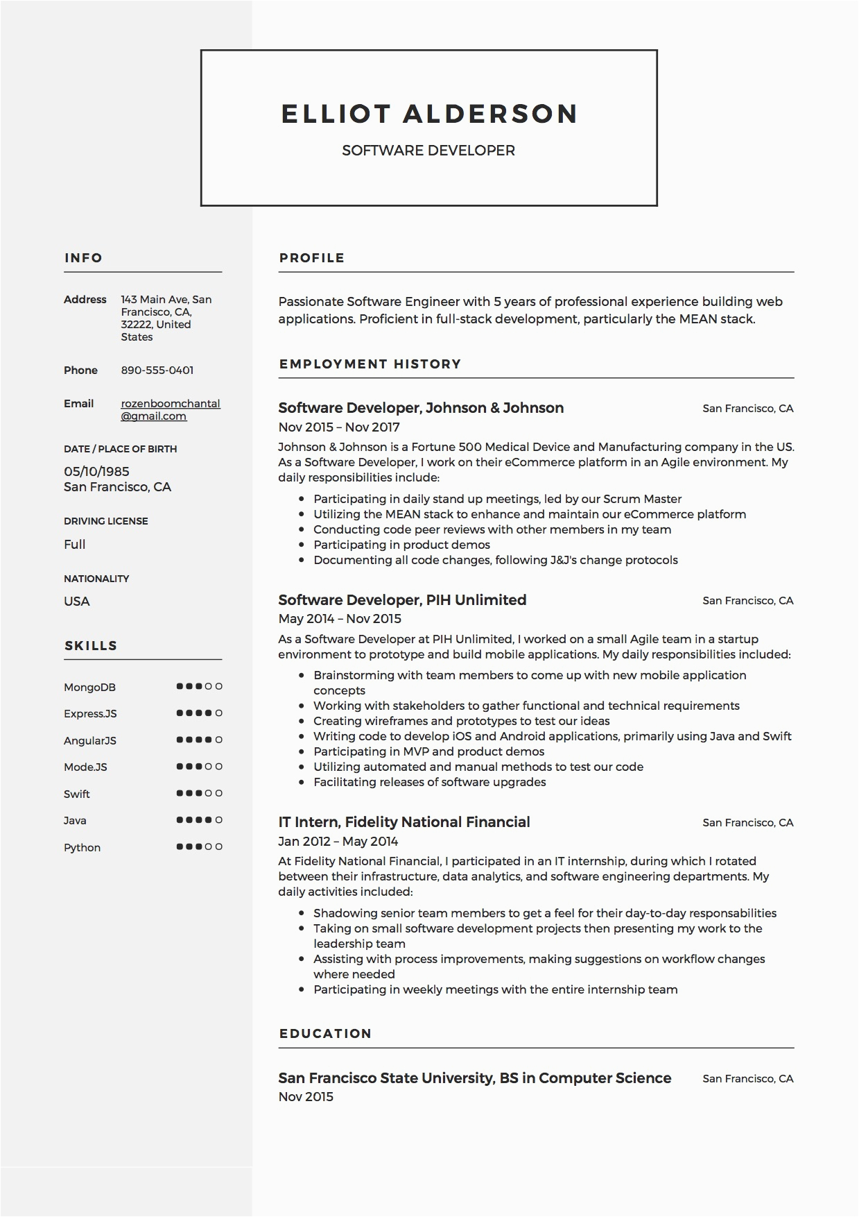 Best Resume Sample for software Developer 25 Fresh Resume Programs Best Resume Examples