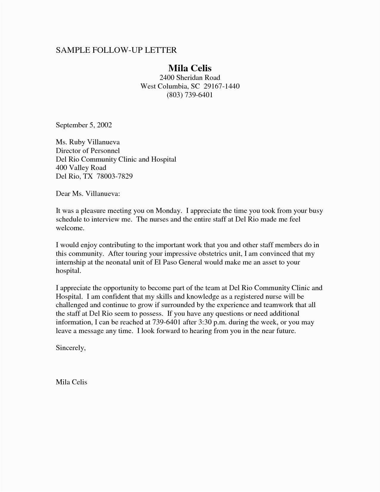 Follow Up after Resume Submission Sample Sample Follow Up Letter after Submitting A Resume