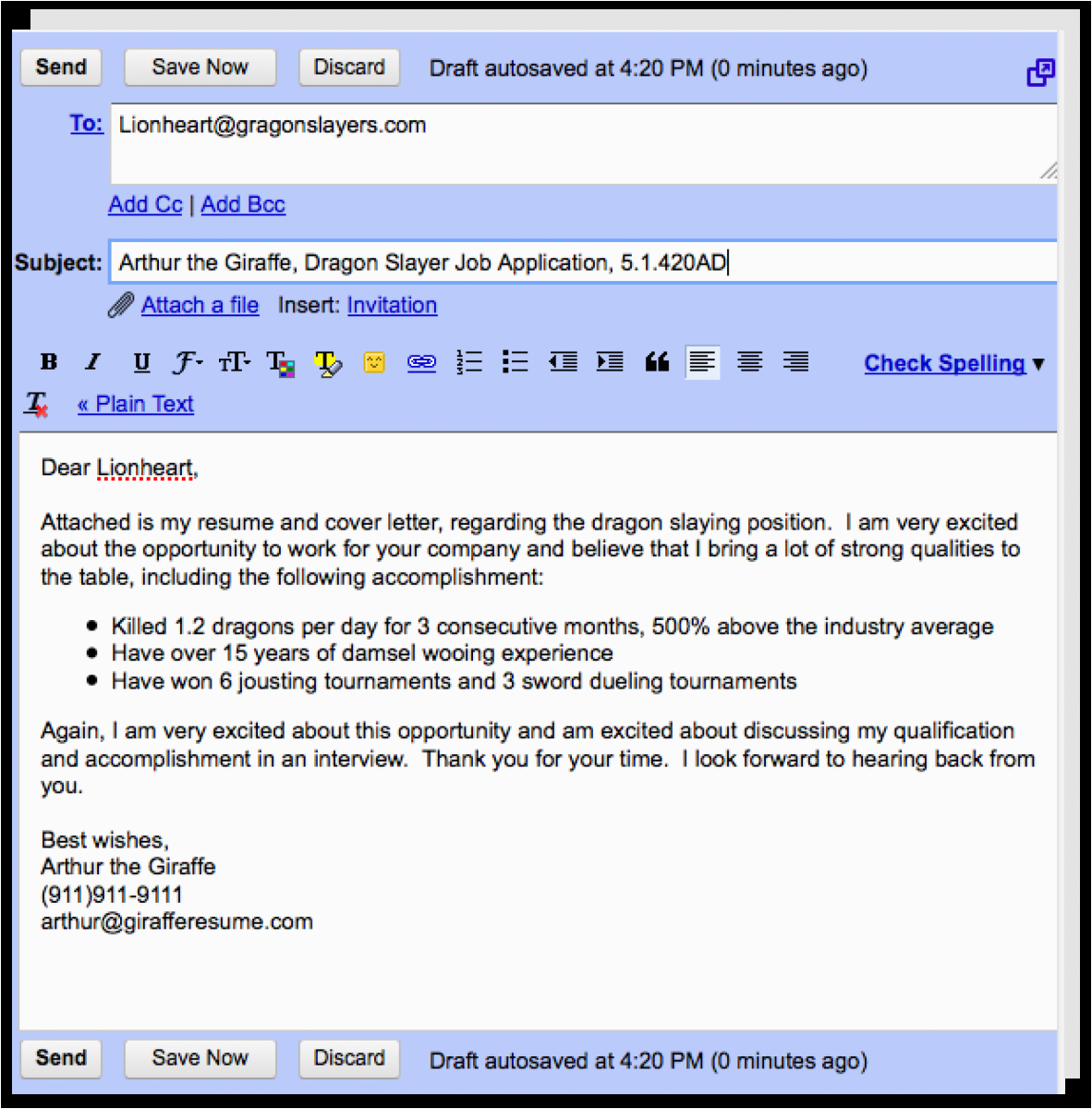 Sample Email Sending Resume to Employer Emailing Resume