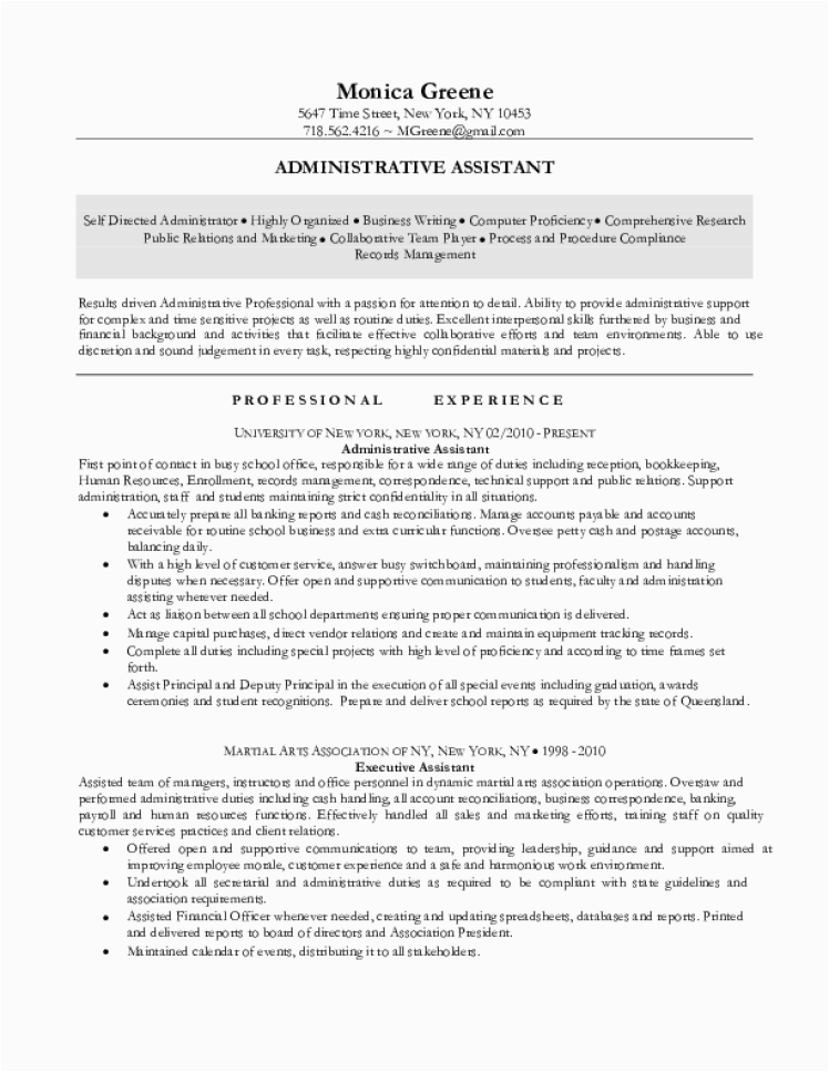 Sample Resume for Administrative assistant Pdf Administrative assistant Resume Samples Download Free
