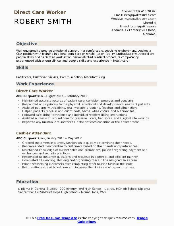 Sample Resume for Aged Care Worker Position Aged Care Resume Samples Resume format
