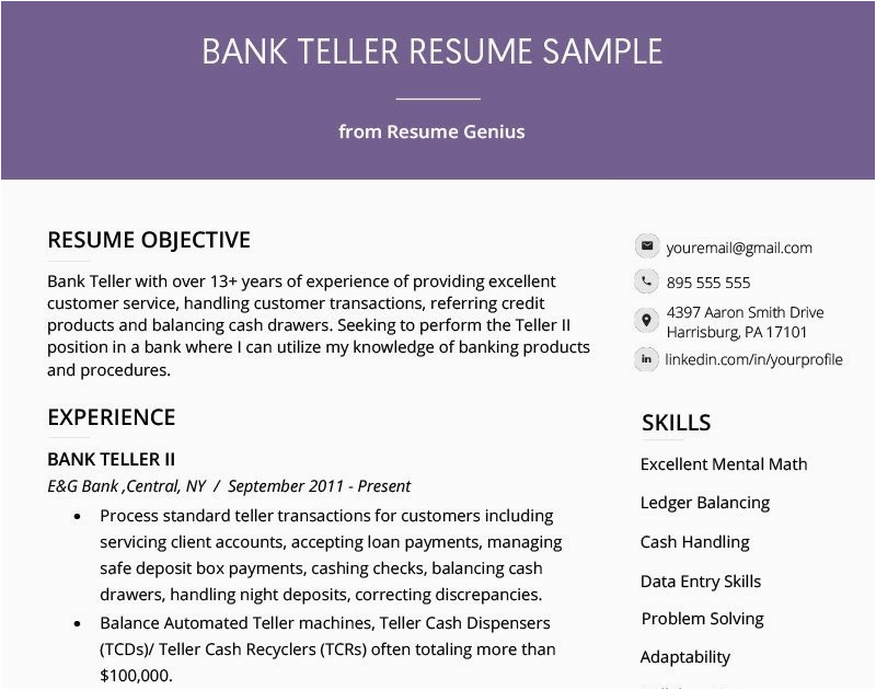 Sample Resume for Customer Service Representative No Experience Resume for Bank Customer Service Representative with No