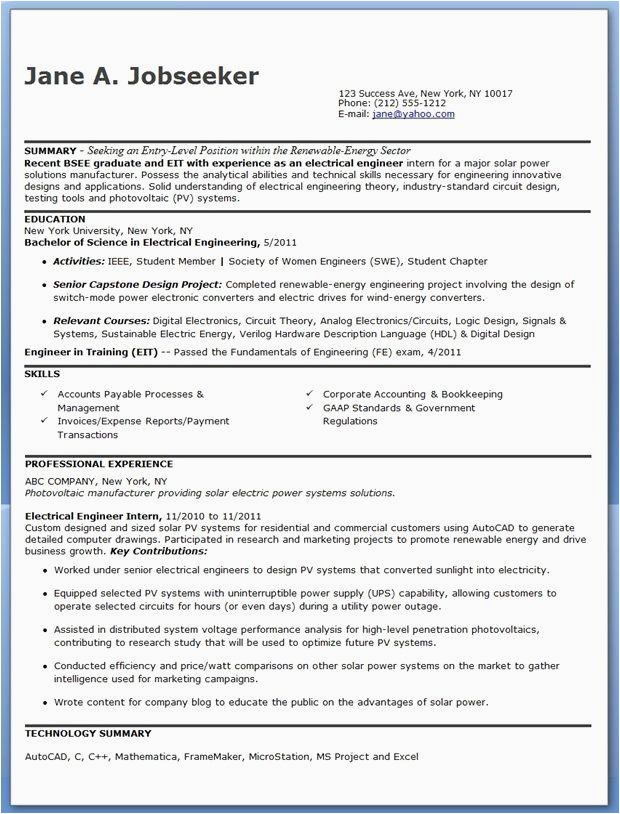 Sample Resume for Electronics Engineer Fresh Graduate Fresh Graduate Electrical Engineering Resume Best Resume