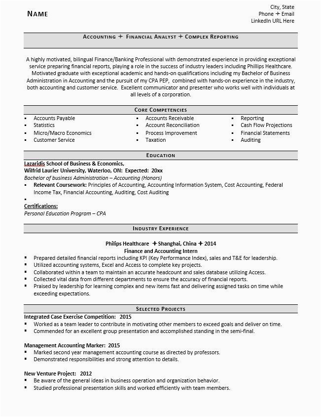 Sample Resume for Entry Level Accounting Position Entry Level Accounting Resume Beautiful Entry Level