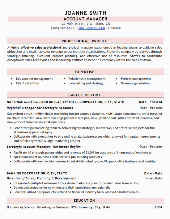 Sample Resume for Experienced Sales and Marketing Professional Professional Sales Resume Example Clothing Apparel Store