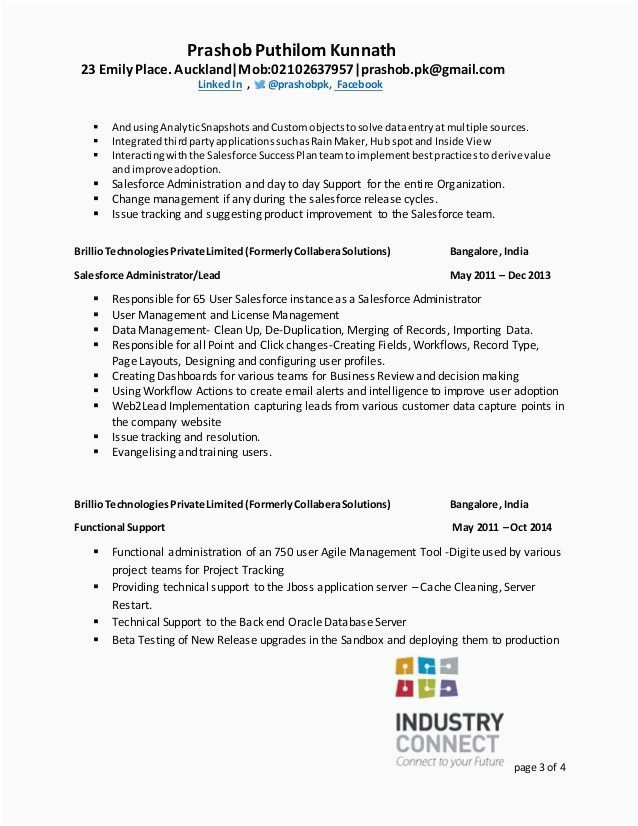 Sample Resume for Experienced Salesforce Developer 50 Best Salesforce Developer Resume Samples In 2020