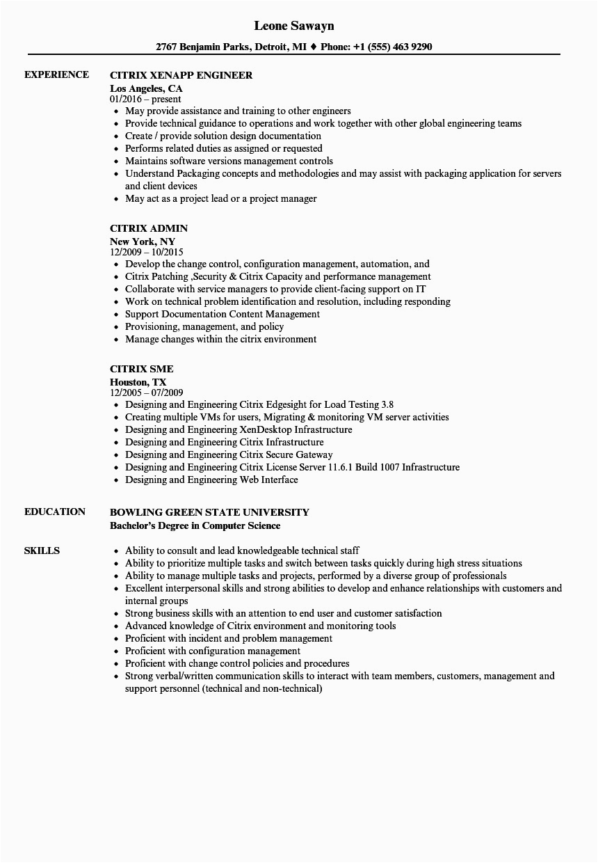 Sample Resume for L1 Support Engineer L1 Support Engineer Resume