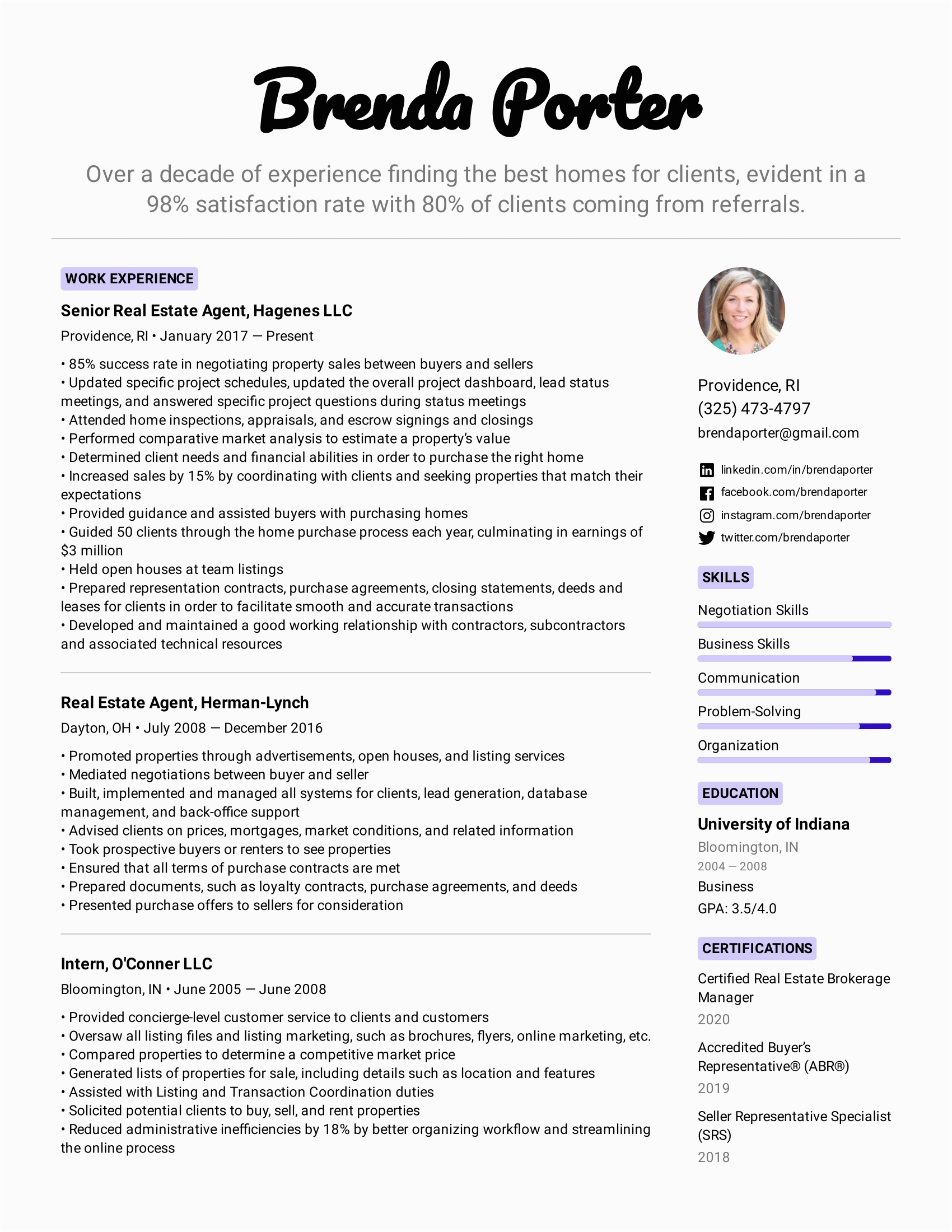 Sample Resume for New Real Estate Agent Real Estate Agent Resume Example & Writing Tips for 2020