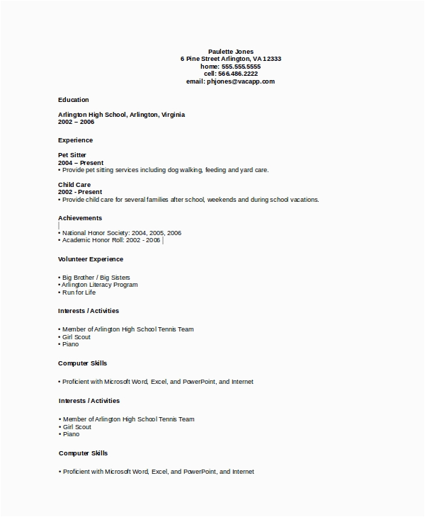 Sample Resume for No Experience Applicant Free 8 Resume Samples for Job In Ms Word
