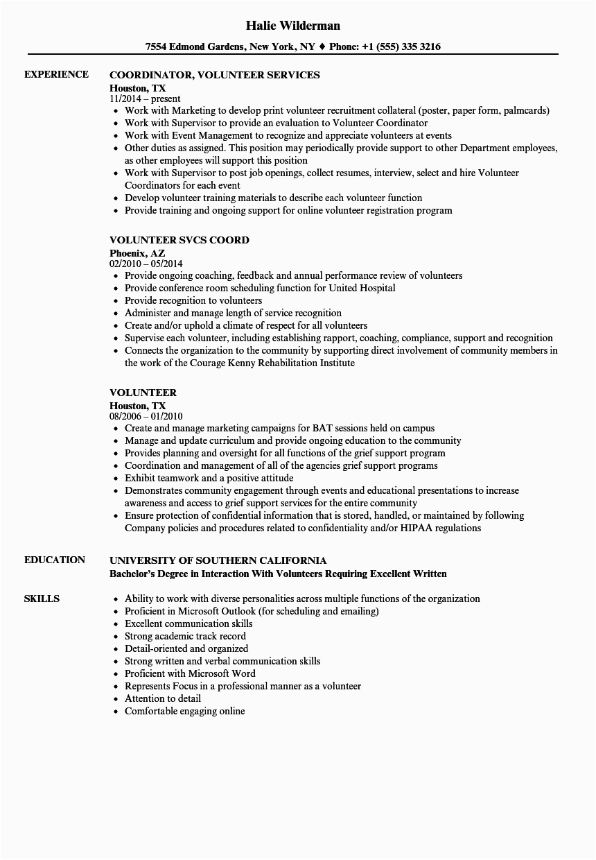 Sample Resume for Volunteer Board Position Volunteer Resume Samples Velvet Jobs Amazing Volunteer