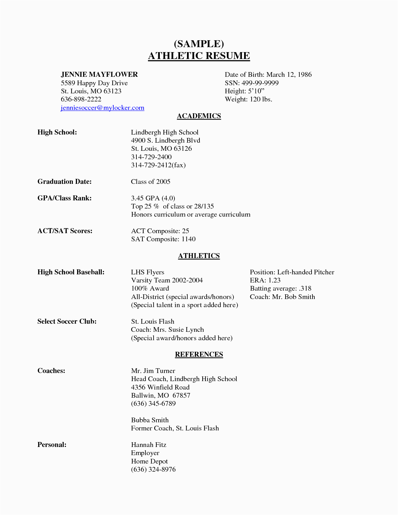 Sample Resume for Work Immersion Senior High School High School Senior Resume Sample
