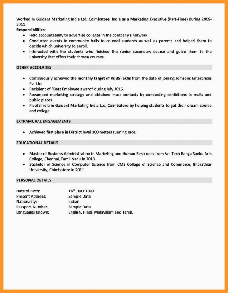 Best Resume Samples for Sales and Marketing 10 11 Best Resume Samples for Sales and Marketing