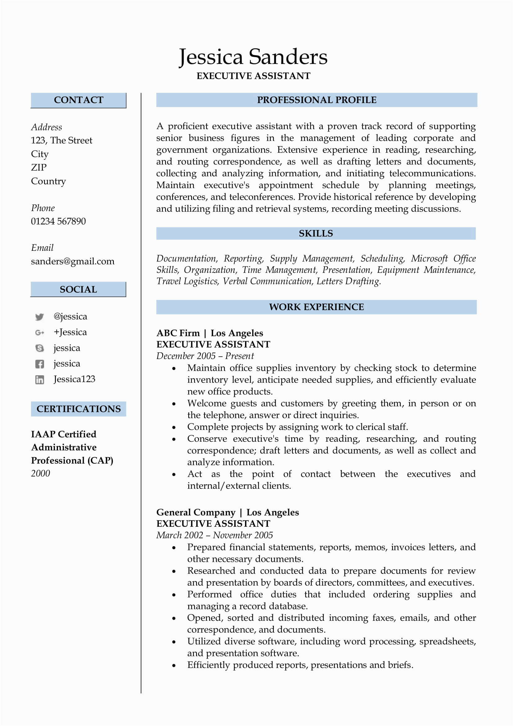 Best Sample Resume for It Professional A Professional Resume Sample Best Resume Examples