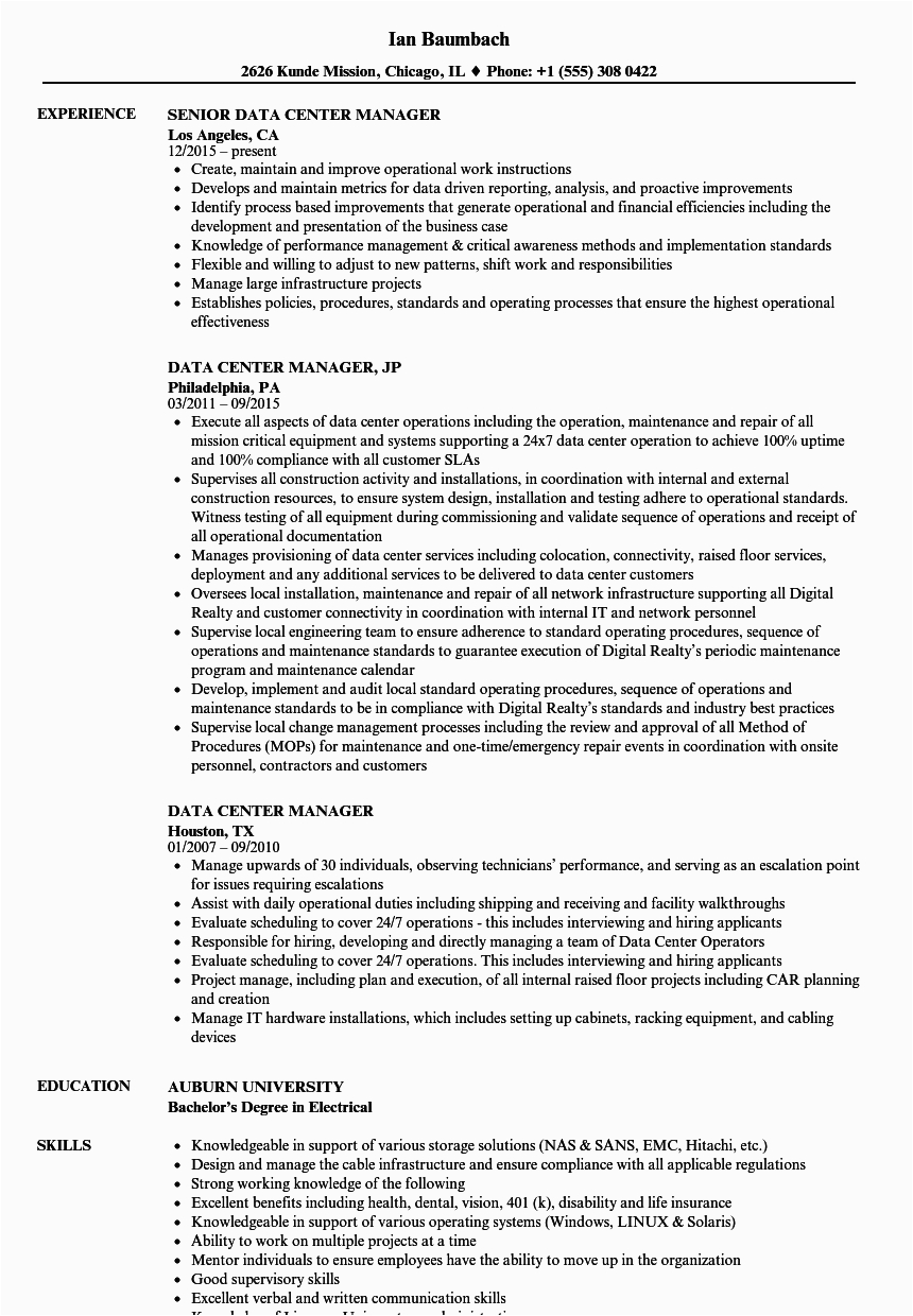 Data Center Project Manager Resume Sample Data Center Manager Resume Sample Data Center Project Manager Resume Sample Data Center Manager Resume Sample