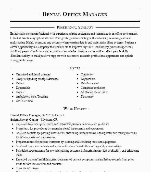 Dental Front Office Manager Resume Sample Dental Fice Manager Resume Example Dr isreal ishma