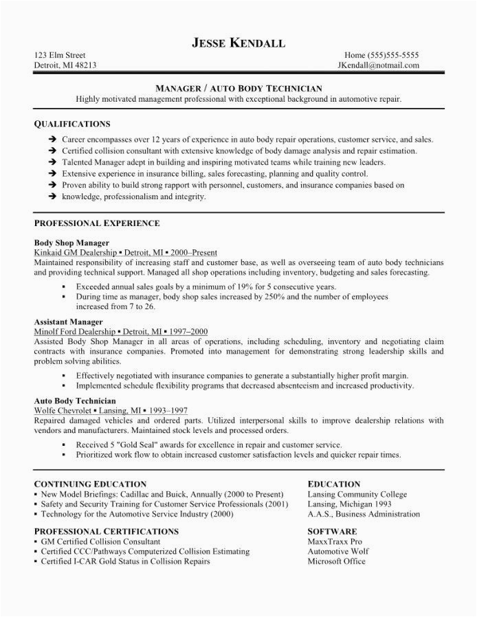 Detailed Resume Sample with Job Description 20 Mechanic Job Description Resume with Images