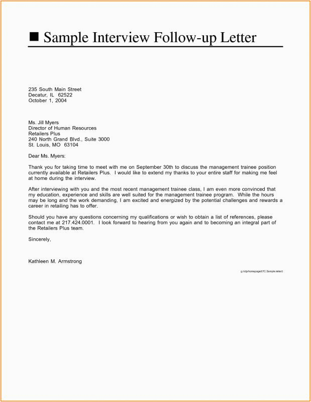 Follow Up Email after Resume Submission Sample Follow Up Email after Interview