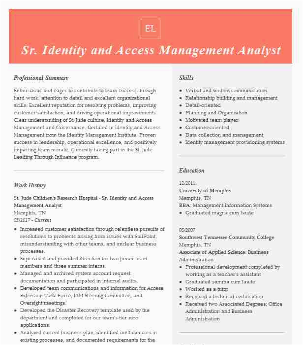 Identity and Access Management Sample Resume Identity and Access Management Resume Example Becton