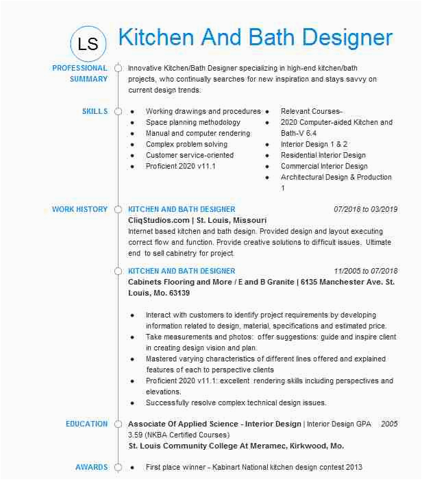 Kitchen and Bath Designer Resume Sample Kitchen and Bath Designer Resume Example Builders Best