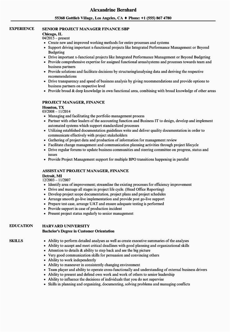 Project Manager Job Description Sample Resume 23 Project Manager Job Description Resume In 2020