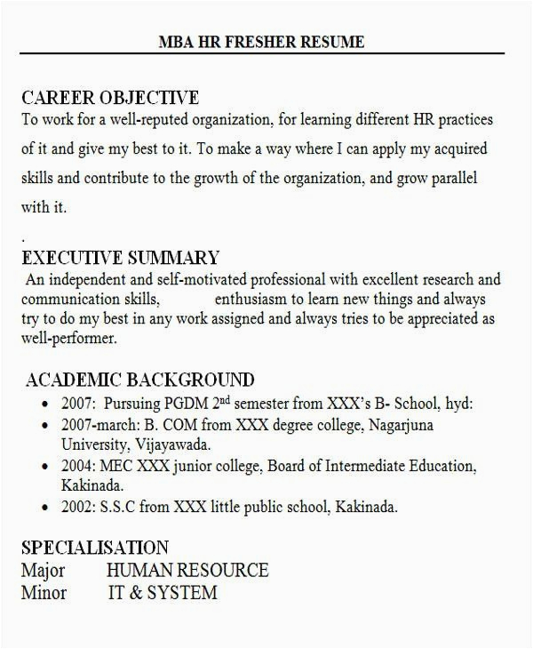 Resume Career Objective Samples for Freshers Objective for Resume for Freshers Best Sample Resume Hr