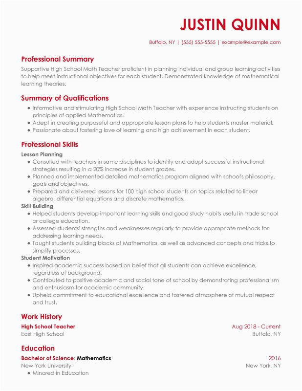 Resume Sample for Job after Spm Test Summary Report Template New 30 Resume Examples View