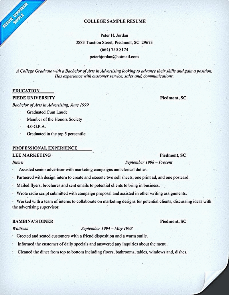 Resume Sample for Students Still In College Be Skillful In Writing College Student Resume