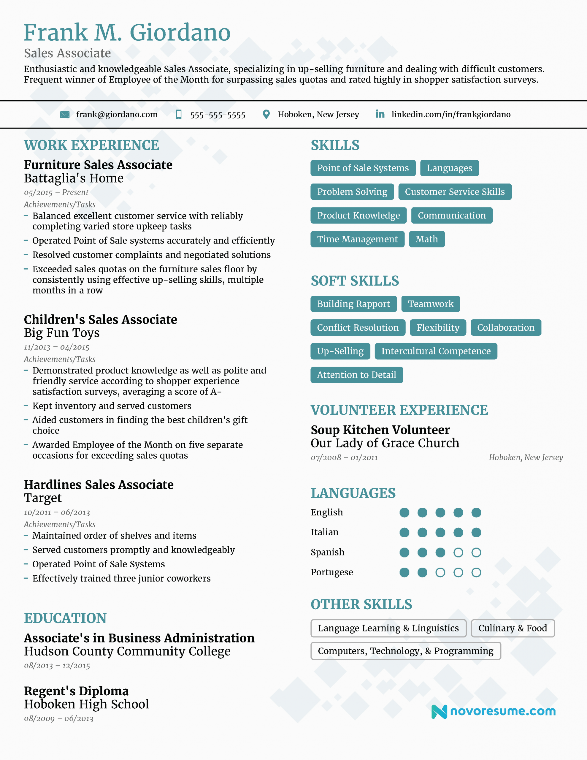 Sample Of A Sales associate Resume Sales associate Resume Example [job Description Skills