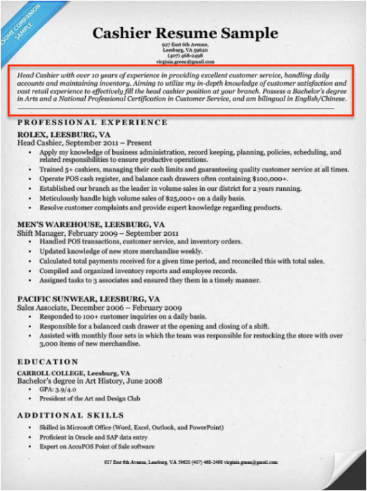 Sample Of Career Profile On Resume Create A Resume Profile Steps Tips & Examples