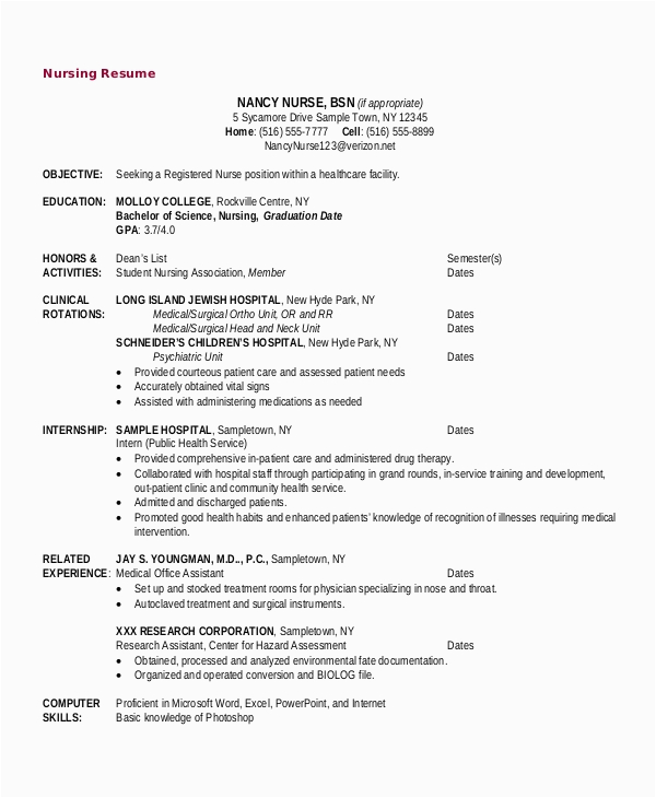 Sample Of Objectives In Resume for Nurses Free 10 Sample Objective for Resume Templates In Ms Word
