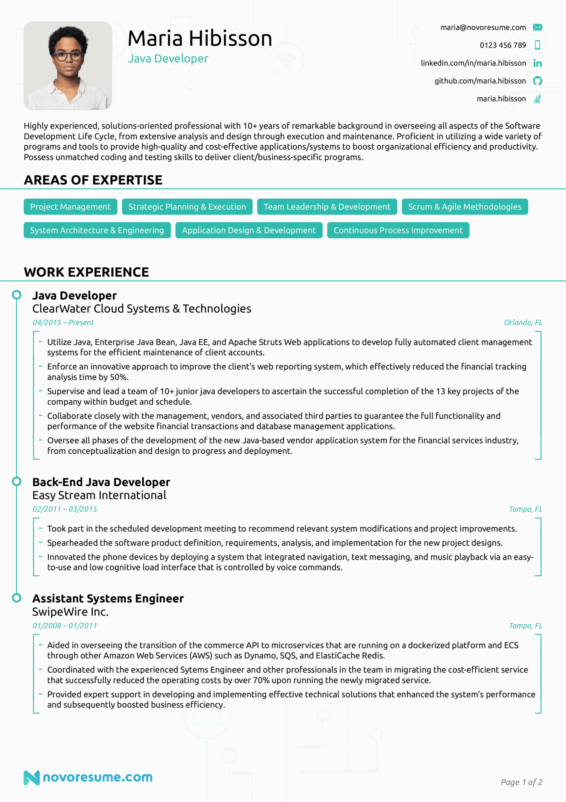 Sample Resume for 1 Year Experienced Java Developer Roles and Responsibilities Java Developer In Experience