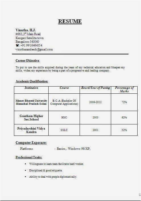 Sample Resume for 12th Pass Student Sample Resume for 12th Pass Student Resume format for 12