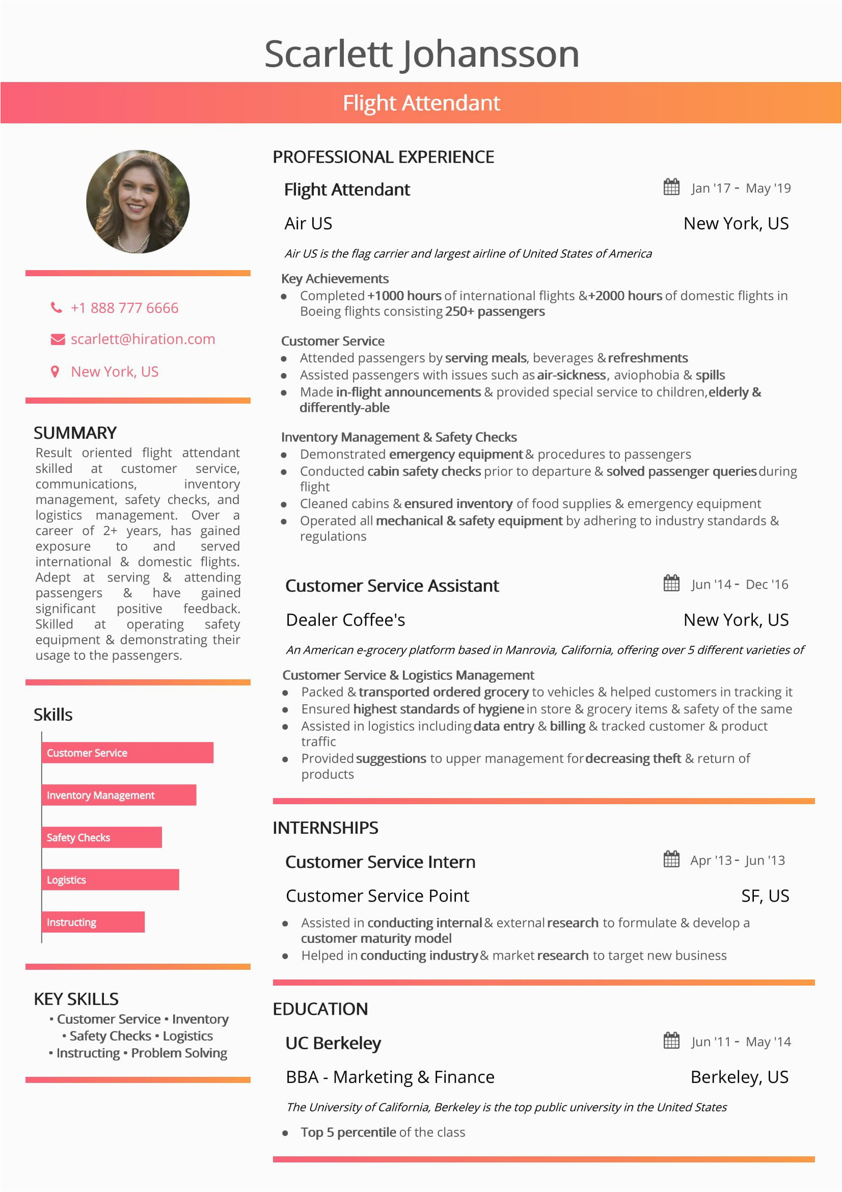 Sample Resume for Air Hostess Fresher Pdf Good Air Hostess Resume Template Addictips