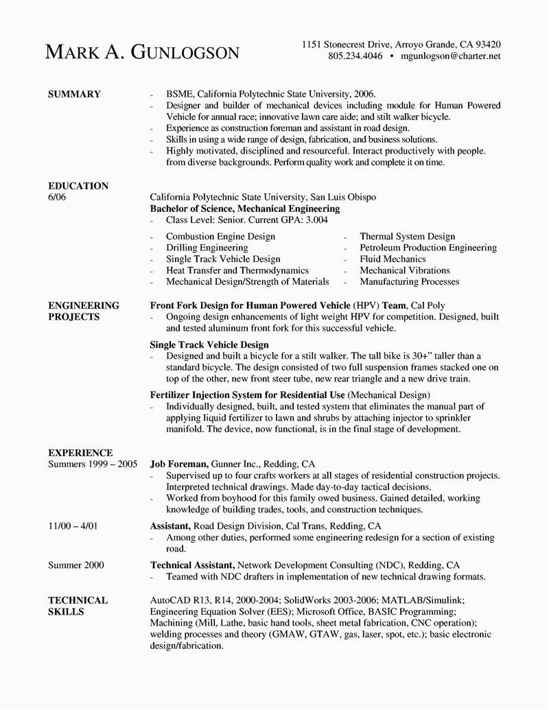 Sample Resume for Chemical Engineering Fresh Graduate Chemical Engineering Resume Fresh Graduate Best Resume