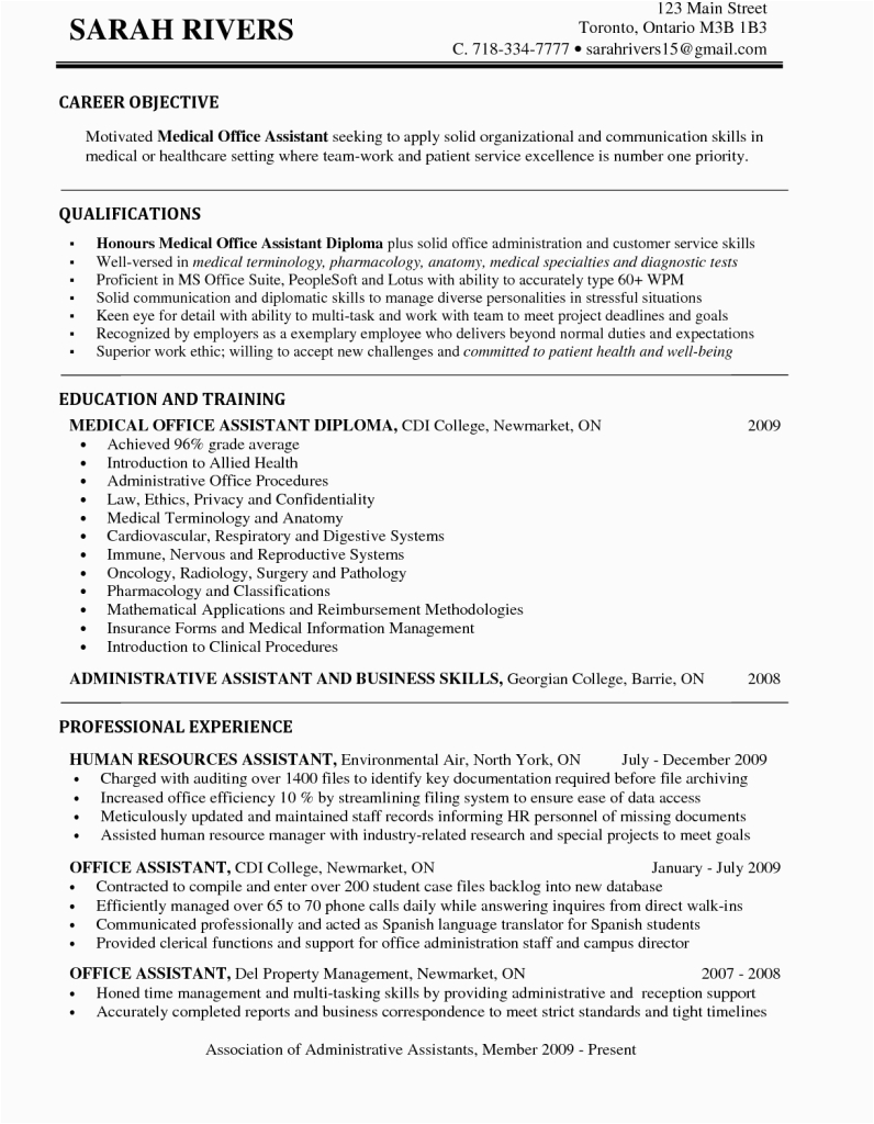 Sample Resume for Entry Level Hospital Job Key Ingre Nts Of Entry Level Medical assistant Resume
