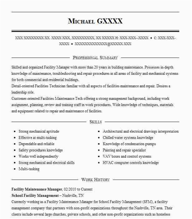 Sample Resume for Facility Manager In India Facility Operations Manager Resume Sample Resume tool