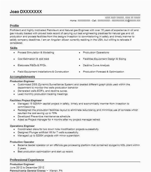 Sample Resume for Factory Worker with No Experience Production Engineer Resume In 2020