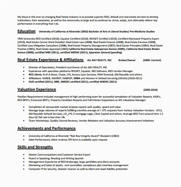 Sample Resume for Non Voice Process associate Free 6 Sample Resume formats In Ms Word