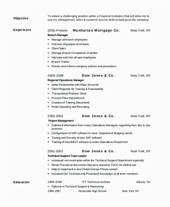 Sample Resume for Retired Bank Manager Bank Branch Manager Resume