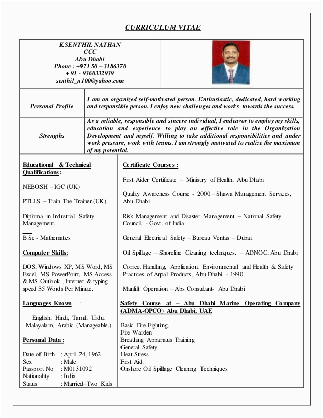 Sample Resume for Safety Officer Job Sample Resume for Safety Officer Job