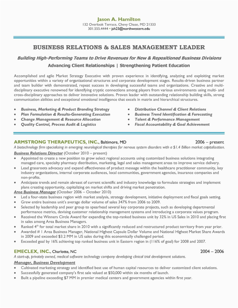 Sample Resume for Sales and Marketing Job Sales and Marketing Manager Resume Sample