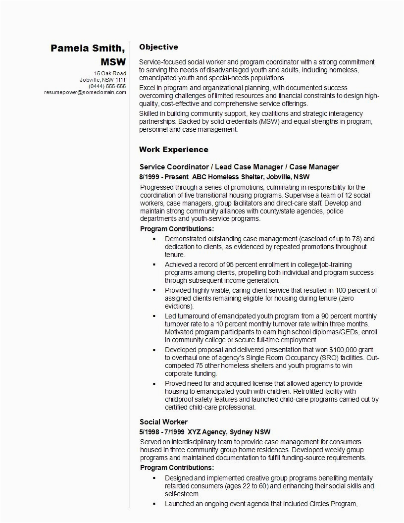 Sample Resume for social Work Student social Work Skills for Resume™