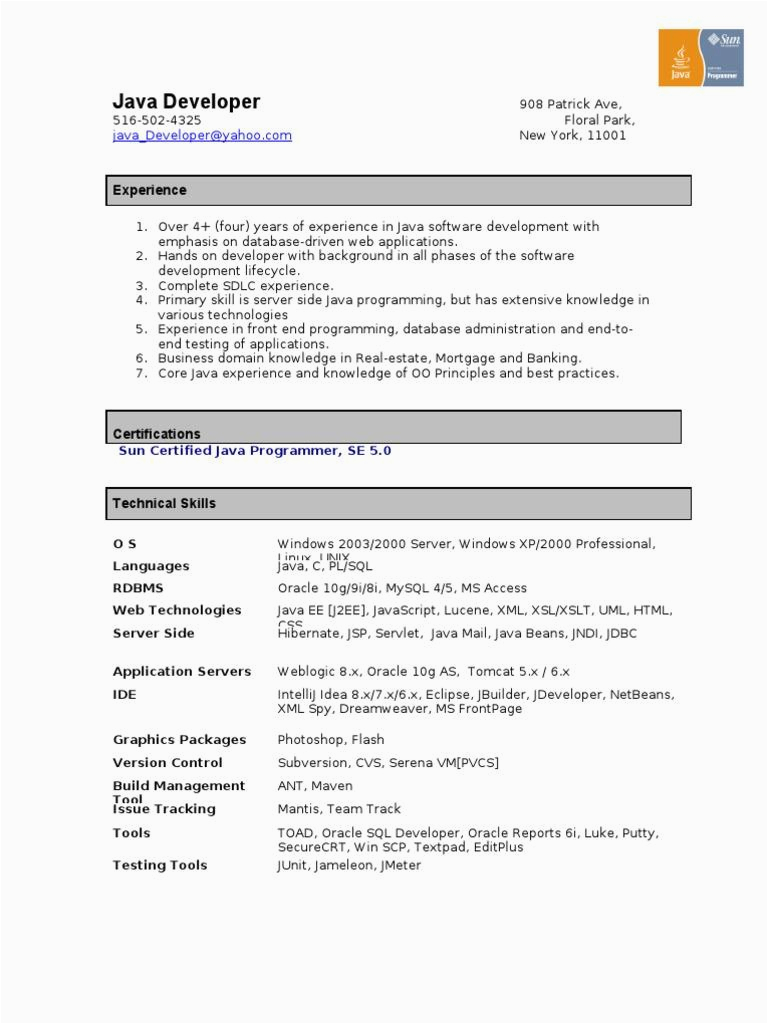 Sample Resume for software Engineer Fresher 52 top Fresher software Engineer Resume Sample Doc for Pics
