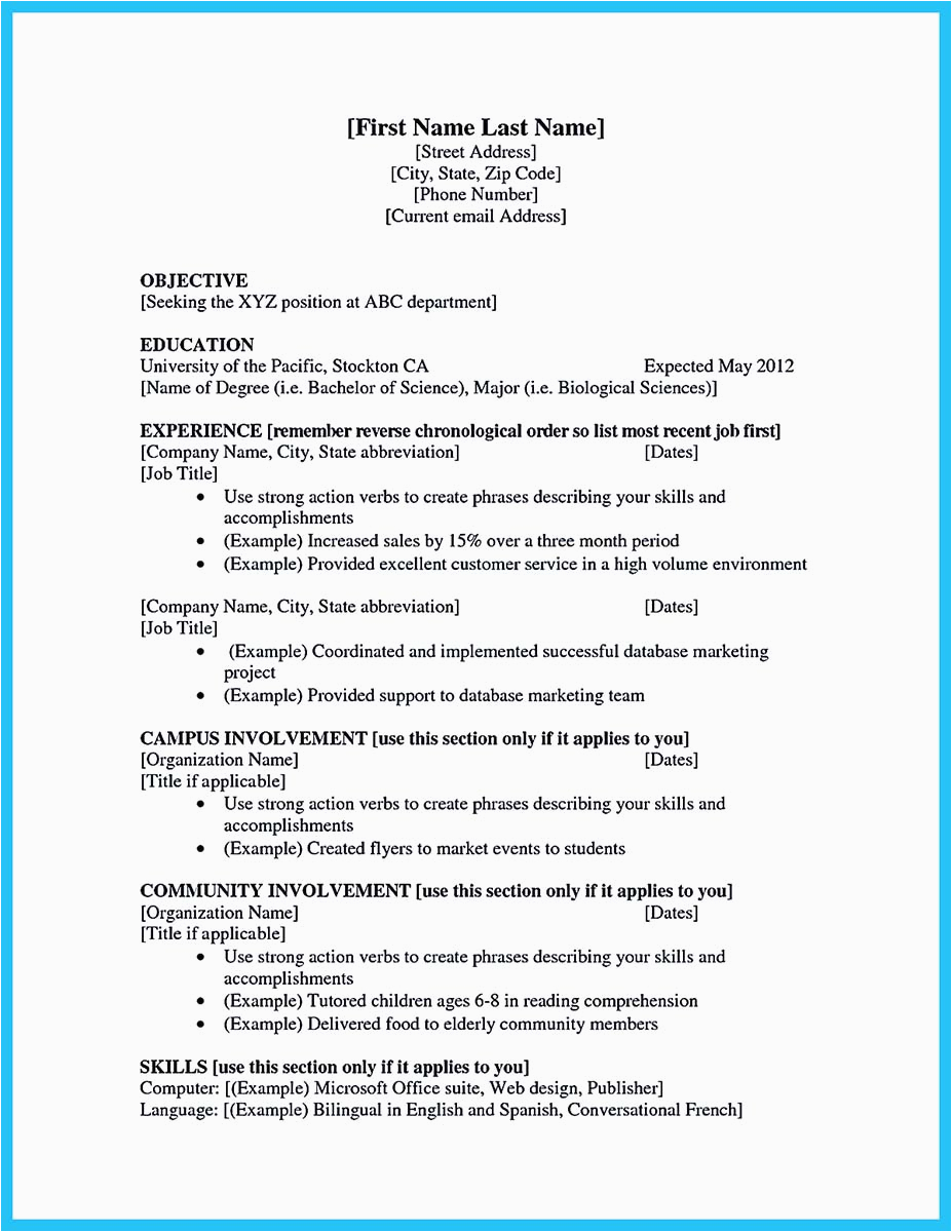 Sample Resume for Summer Job College Student with No Experience Best Current College Student Resume with No Experience
