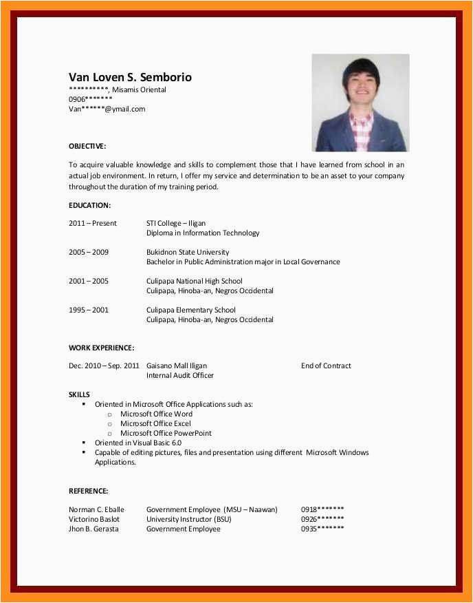 Sample Resume for Summer Job College Student with No Experience Resume Samples for College Student Lovely 12 13 Cv Samples