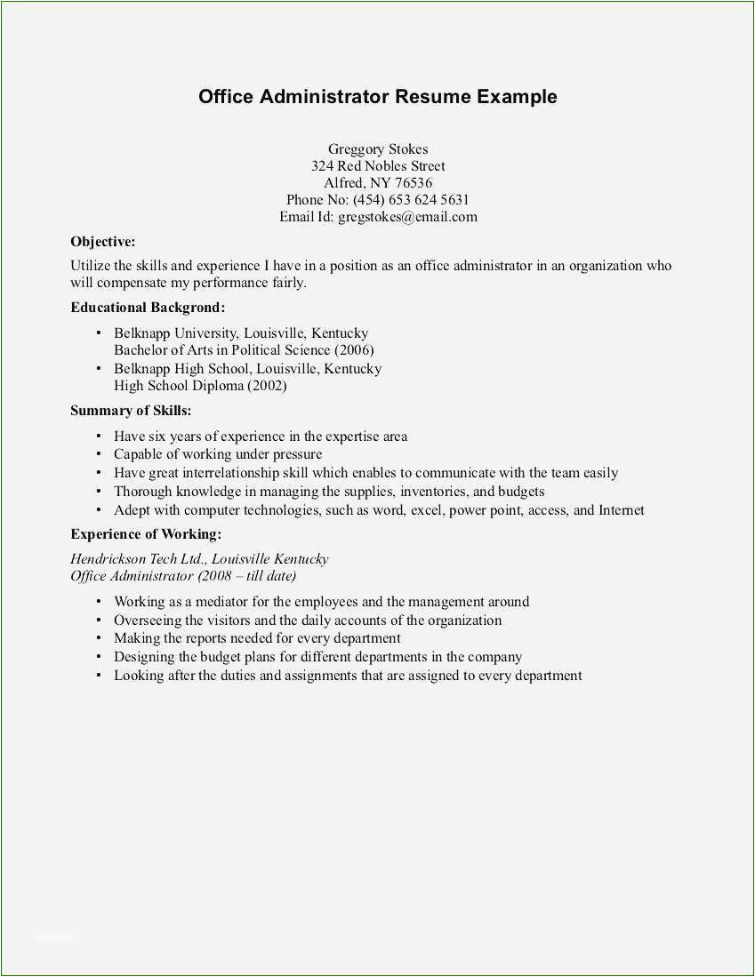 Sample Resume for Summer Job College Student with No Experience Wondrous Resume Template for High School Student with No