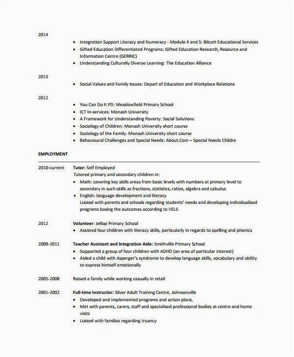 Sample Resume for Teacher assistant with No Experience 9 Teacher assistant Resume Templates Pdf Doc