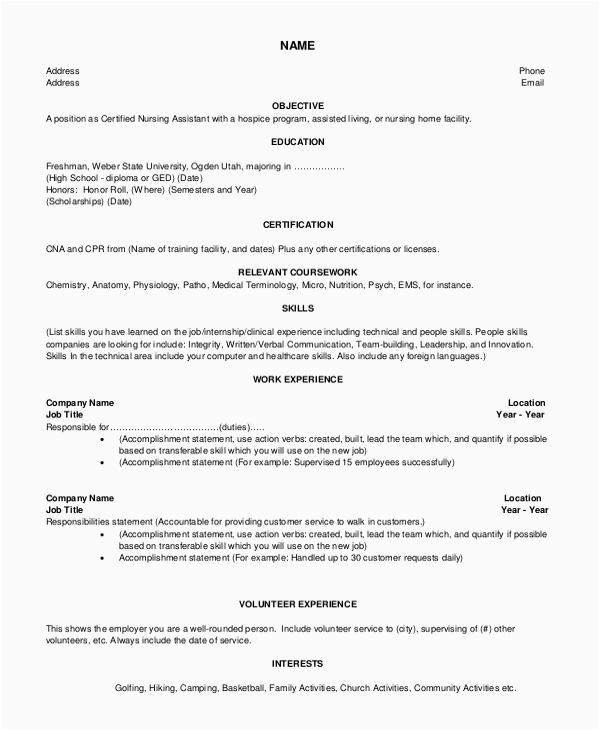 Sample Resume Objectives for Nursing Aide Free 10 Sample Objective for Resume Templates In Ms Word